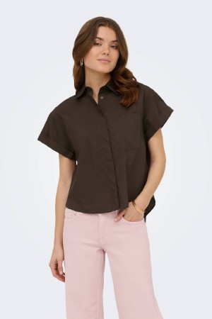 BLUSA RAYAS MARRON