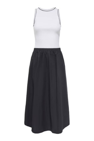 VESTIDO COMBINADO BLANCO