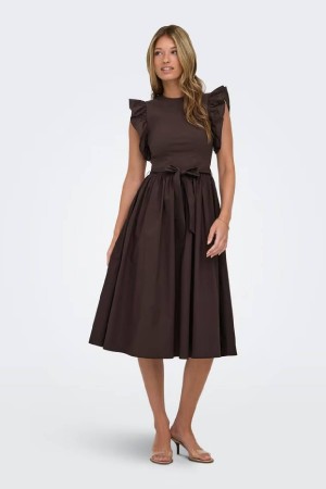 VESTIDO LAZADA MARRON