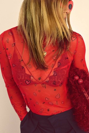 CAMISETA TUL SARA ROJO