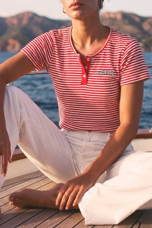 CAMISETA RAYAS AIRE RETRO ROJO