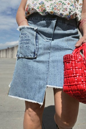 FALDA DENIM EQUIVOCANDOME AZUL