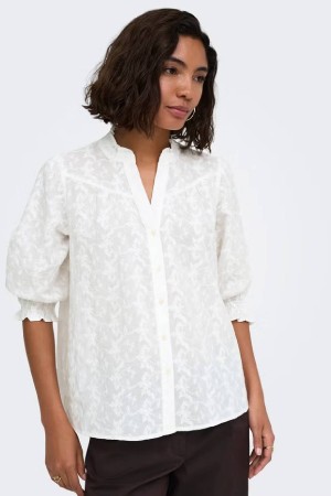 CAMISA BORDADA BLANCO