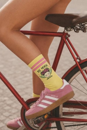 CALCETINES PAZ MENTAL AMARILLO