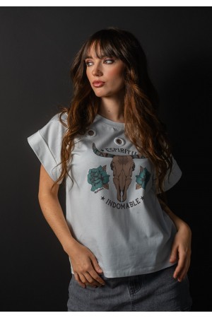 CAMISETA INDOMABLE BLANCO