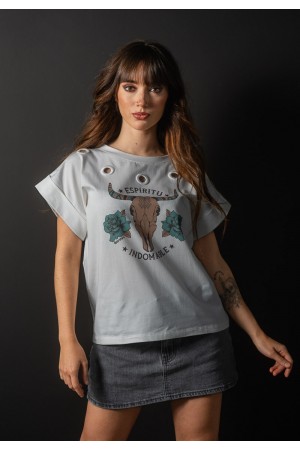 CAMISETA INDOMABLE BLANCO 2