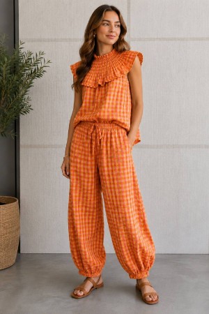 PANTALON ALICE NARANJA 2