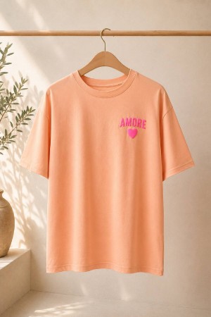 CAMISETA AMORE SALMON