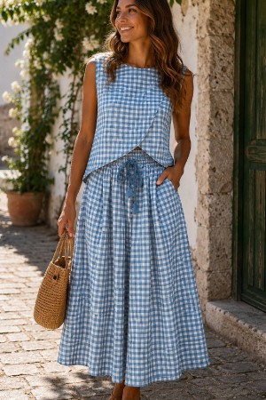 CONJUNTO COMILLAS AZUL