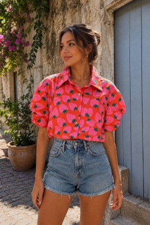 BLUSA FRESAS ROSA