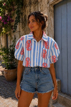 BLUSA CANGREJOS AZUL