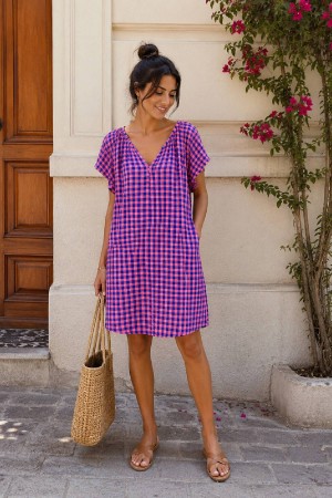 VESTIDO NIZA FUCSIA