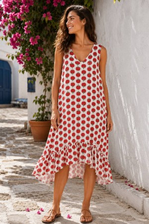 VESTIDO TOMATES BLANCO