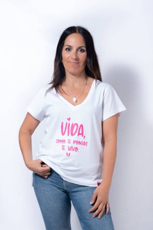 CAMISETA VIDA BLANCO 2