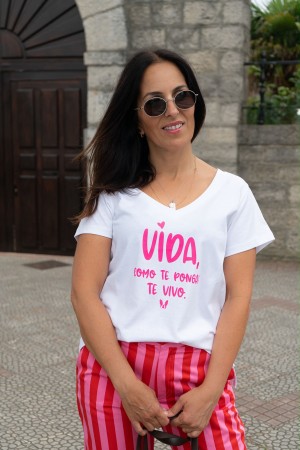 CAMISETA VIDA BLANCO