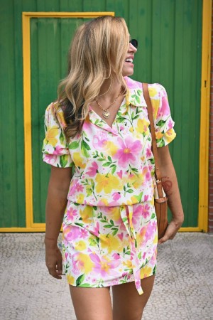 VESTIDO FLORAL SALMA AMARILLO