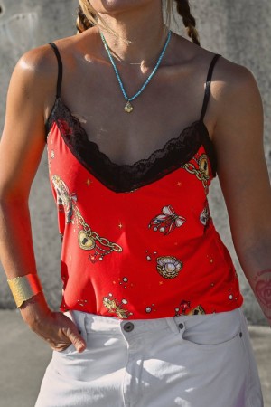 LENCERA TESOROS ROJO