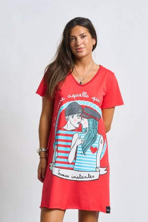 VESTIDO AMOR MARINO ROJO
