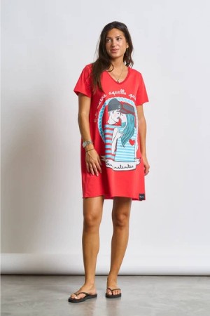 VESTIDO AMOR MARINO ROJO 2