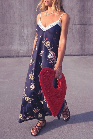 VESTIDO LENCERO TESOROS MARINO