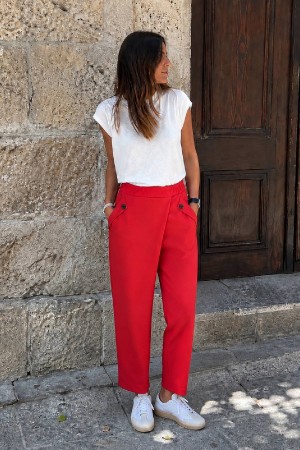 PANTALON MONACO SOLAPA ROJO