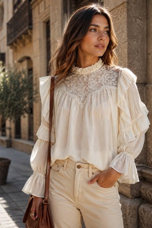 BLUSA COSMOS BEIGE