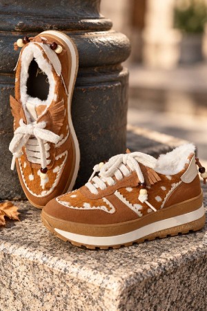 ZAPATILLA DEER AFELPADA MARRON 2