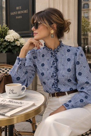 BLUSA PARIS VICHY MARINO