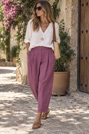 PANTALON GALA GRANATE