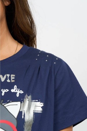 CAMISETA OH LA LA MARINO 2