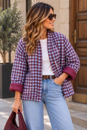 CHAQUETA MIA GRANATE
