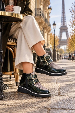 MOCASIN ABOTINADO KIRA VERDE