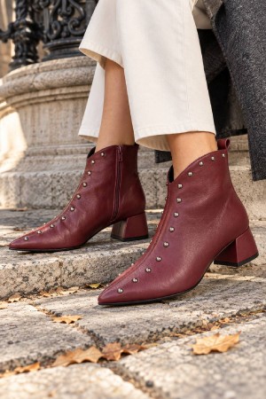 BOTIN MAGA PIEL BURDEOS 2