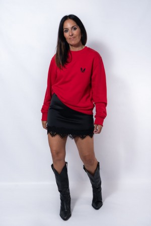 SUDADERA UNISEX ESENCIAL ROJO 2