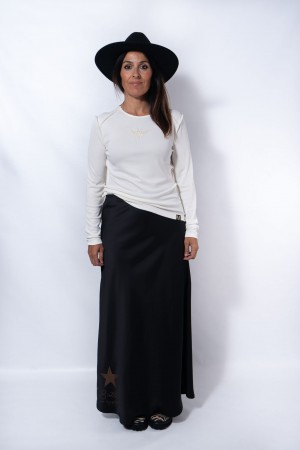 FALDA BRILLAS NEGRO