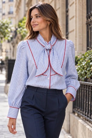 BLUSA MUSE RAYAS AZUL