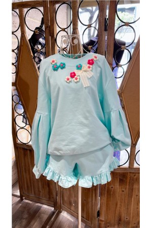 SHORT VOLANTES VERDE 2